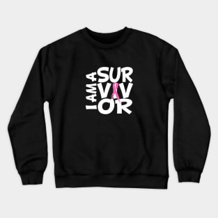 I am a survivor - white text Crewneck Sweatshirt